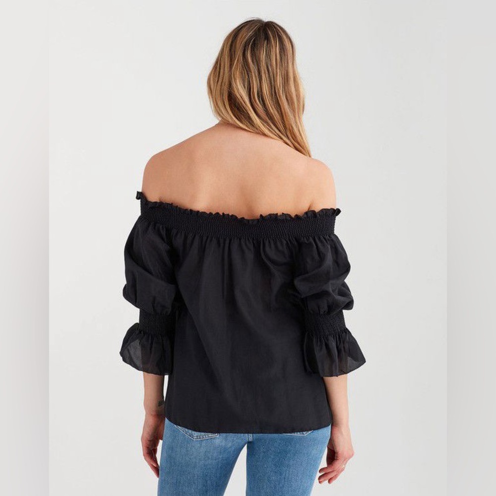 7 For All Mankind Elegant Black Blouse - Picture 3 of 10